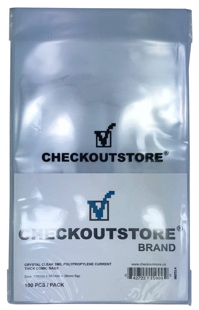 CheckOutStore Comic Supplies CheckOutStore Crystal Clear Current Age Thick Comic Book Bags