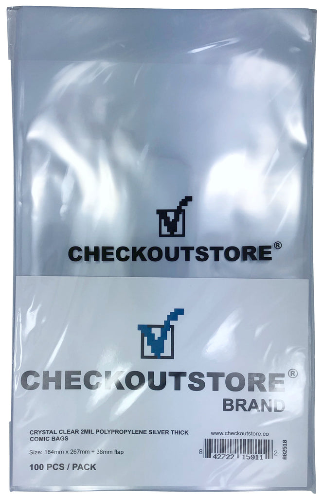 CheckOutStore Comic Supplies CheckOutStore Crystal Clear Silver Age Thick Comic Book Bags