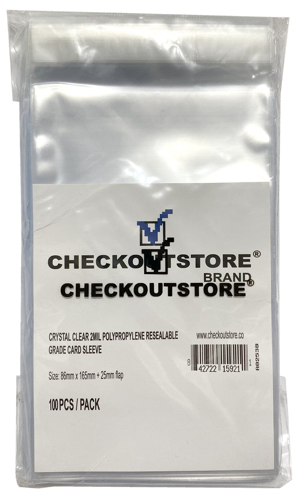 CheckOutStore Crystal Clear PSA Graded Card Snug Fit Protective Sleeves with Sealable Flap [Discontinued]