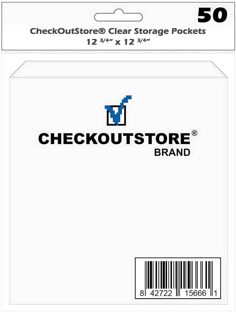 CheckOutStore Storage Pockets CheckOutStore Cardstock Clear Storage Pockets (12 3/4 x 12 3/4)