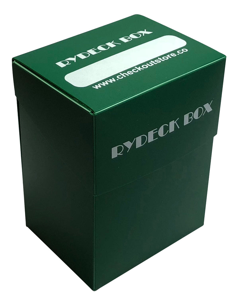 CheckOutStore Trading Card Holder Green / 1 Rydeck Deck Box /w Divider Holds Up to 120 Trading Card