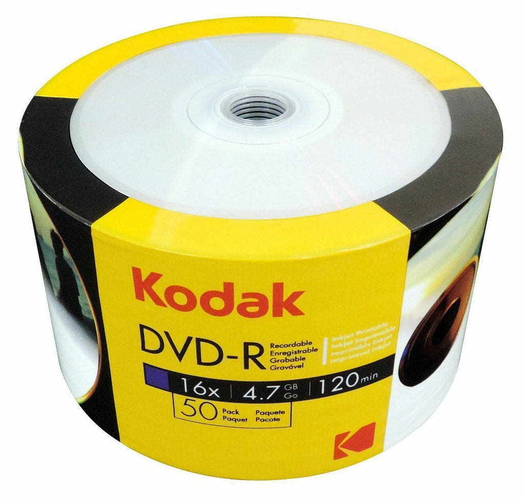 Kodak Discontinued Kodak 16X DVD-R 4.7GB White Inkjet Hub [Discontinued]