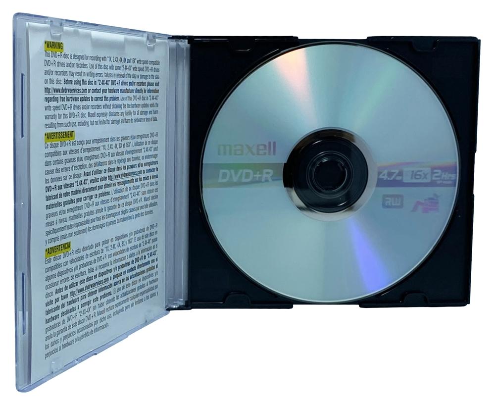 Maxell 16X DVD+R 4.7GB (Maxell Logo) /w Slim CD Jewel Case [Discontinued]