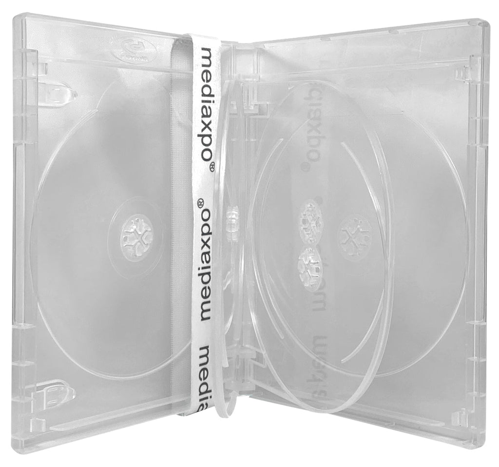 Mediaxpo Blu-ray Cases PREMIUM STANDARD Clear Blu-Ray 6 Disc Cases 14mm