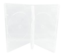 Mediaxpo DVD Cases Clear / 10 STANDARD Quad 4 Disc DVD Cases /w Patented M-Lock Hub