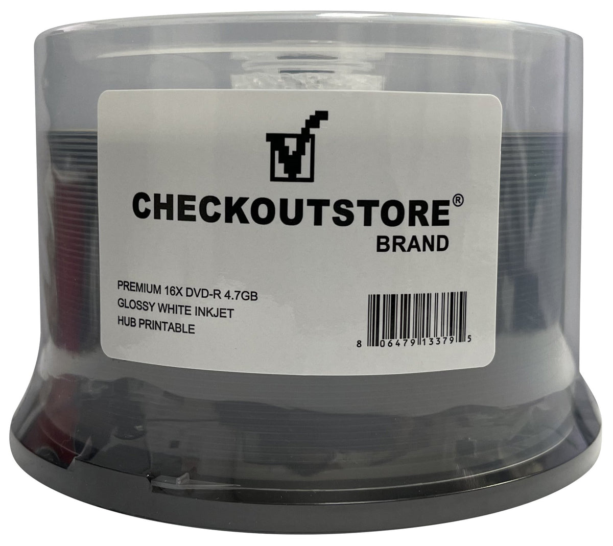 Premium 16X DVD-R 4.7GB GLOSSY White Inkjet Hub Printable ...