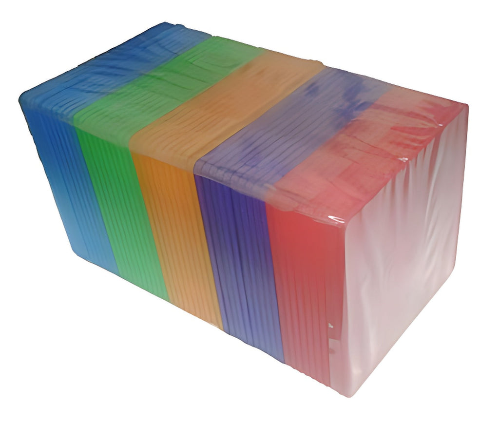 Mediaxpo PP Poly Cases SLIM Assorted Color Single VCD PP Poly Cases 5MM