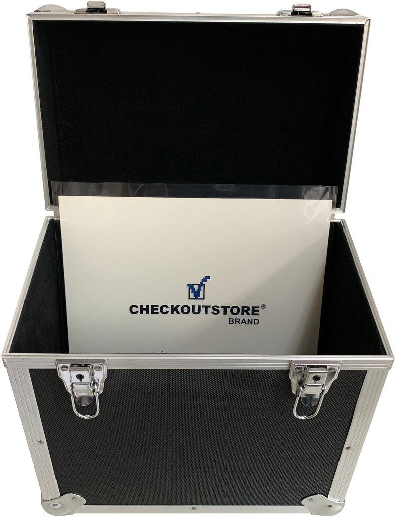 CheckOutStore Aluminum Storage Boxes Black CheckOutStore Aluminum 12x12 Square Cardstock Paper Holder Storage Box - Small