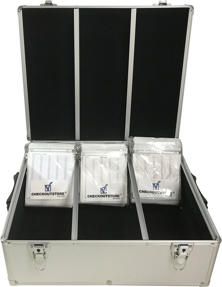 CheckOutStore Aluminum Storage Boxes Silver CheckOutStore Aluminum CD/DVD Hanging Sleeves Storage Box (Holds 600 Discs)
