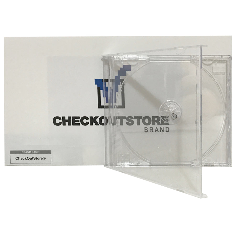 CheckOutStore CD Jewel Cases Clear / 10 Original Vintage Old Style STANDARD CD Jewel Case (Heavy Duty) 90g