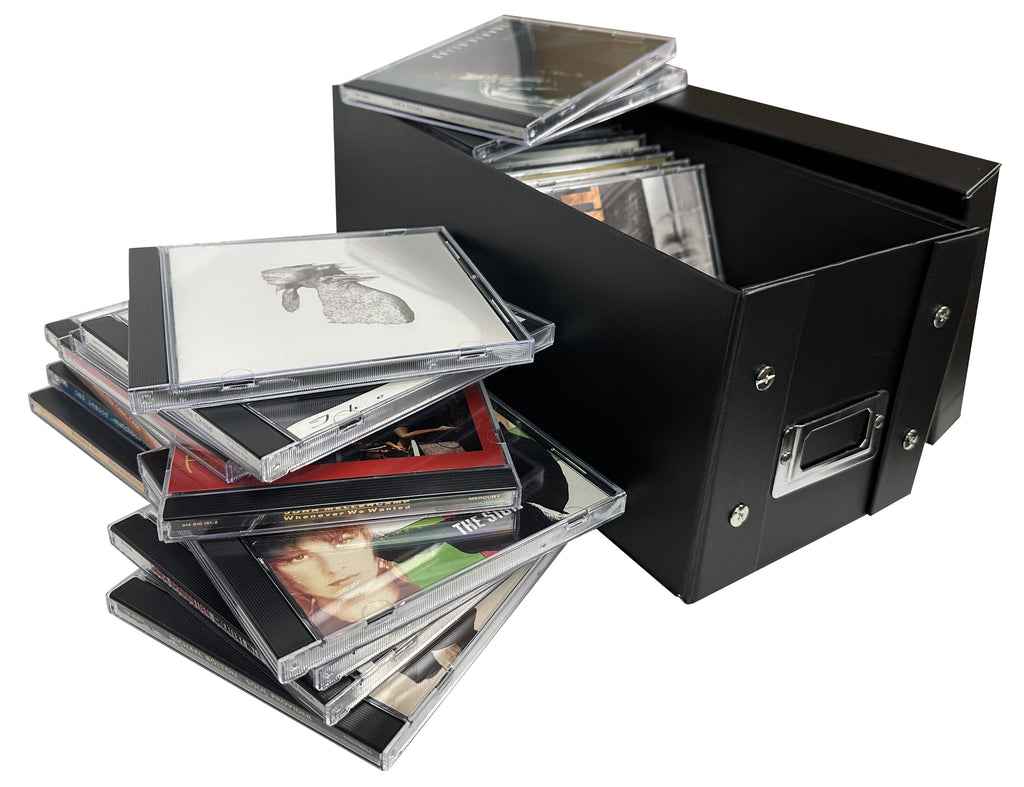 CheckOutStore Black CD Jewel Cases Storage Box (Holds 29 Cases