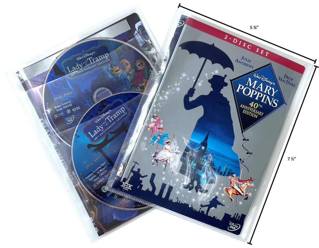 CheckOutStore Clear 2 Disc CPP Sleeves & DVD Booklet