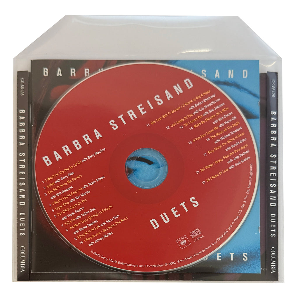 CheckOutStore Plastic Sleeves CPP Clear Plastic Sleeve with Flap 5.5 x 5 Inch (Fits CD Insert, Booklet & Disc)