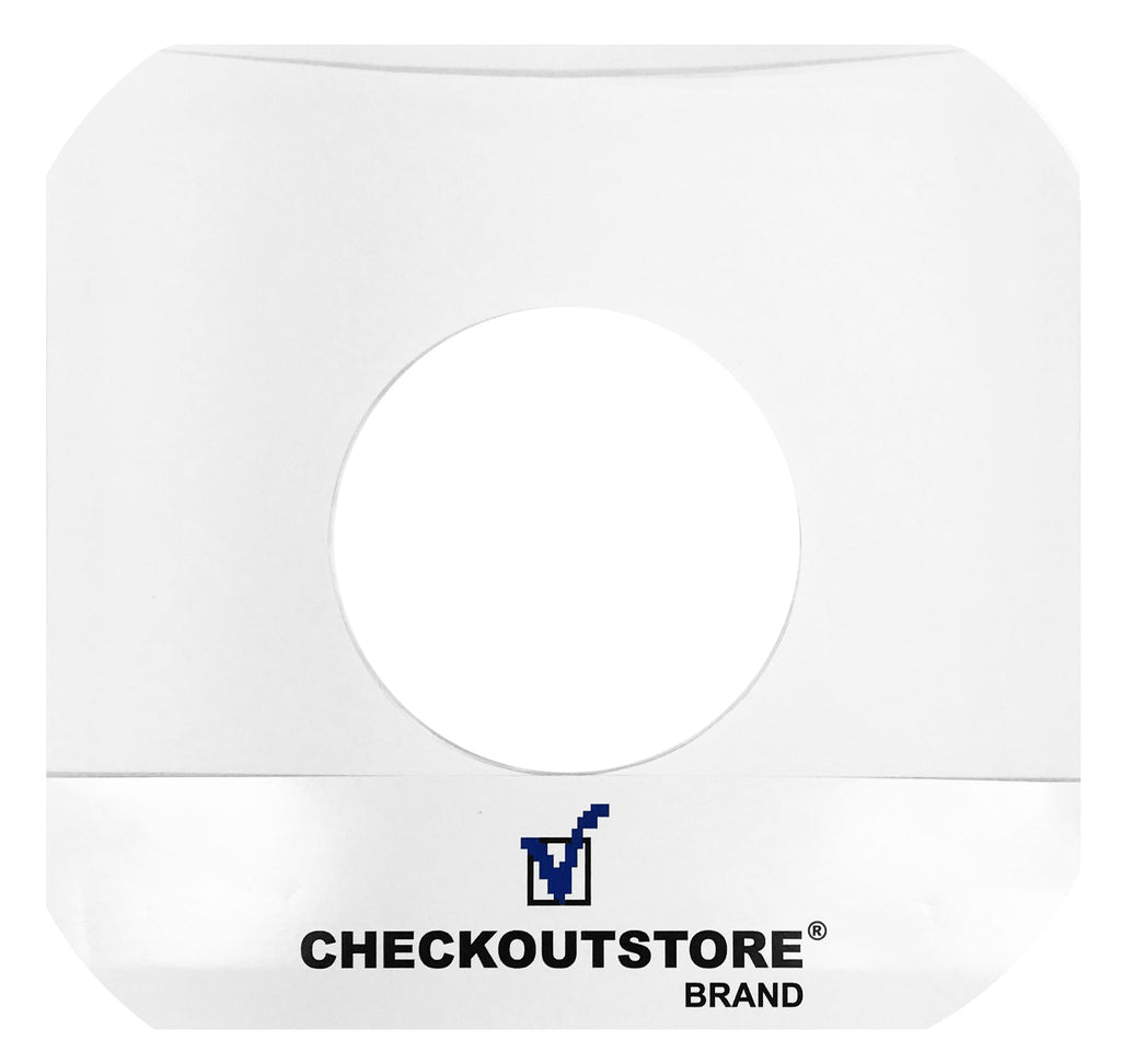 CheckOutStore Record Inner Sleeves CheckOutStore Paper Record Sleeves Round Corners With Hole for 7" Vinyl 45 RPM Records (Inner Sleeves)