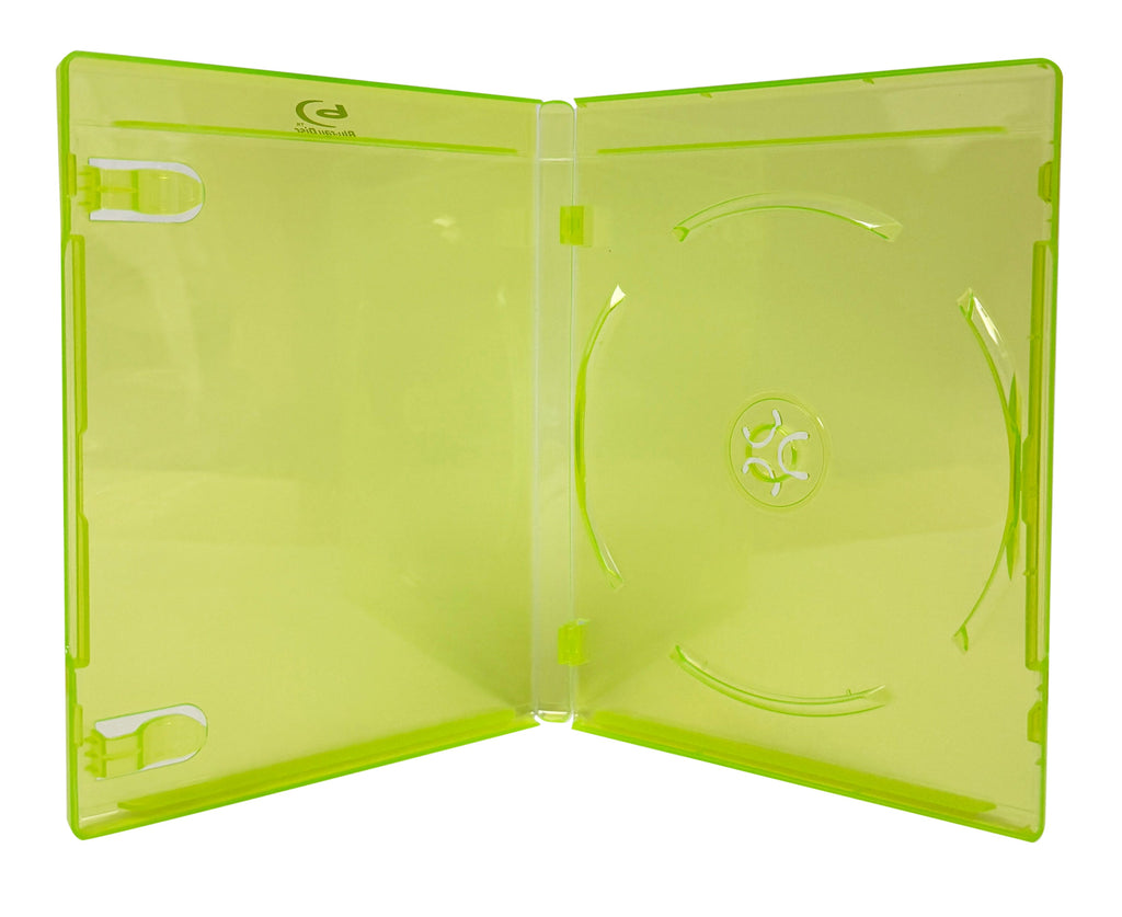 Mediaxpo Blu-ray Cases Clear Green / 10 PREMIUM STANDARD Clear Color Blu-Ray Single Cases 12MM
