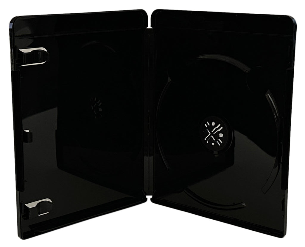 Mediaxpo Blu-ray Cases PREMIUM GLOSSY Black 4K Blu-Ray Single Cases 14MM