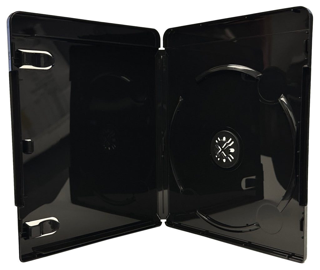 Mediaxpo Blu-ray Cases PREMIUM GLOSSY Black Blu-Ray Single DVD Cases 12MM