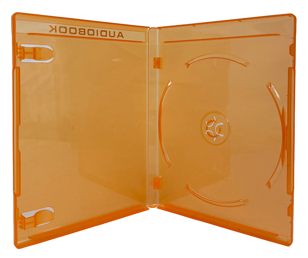 Mediaxpo Blu-ray Cases PREMIUM STANDARD Orange Audio Book Blu-Ray Single Cases 12MM