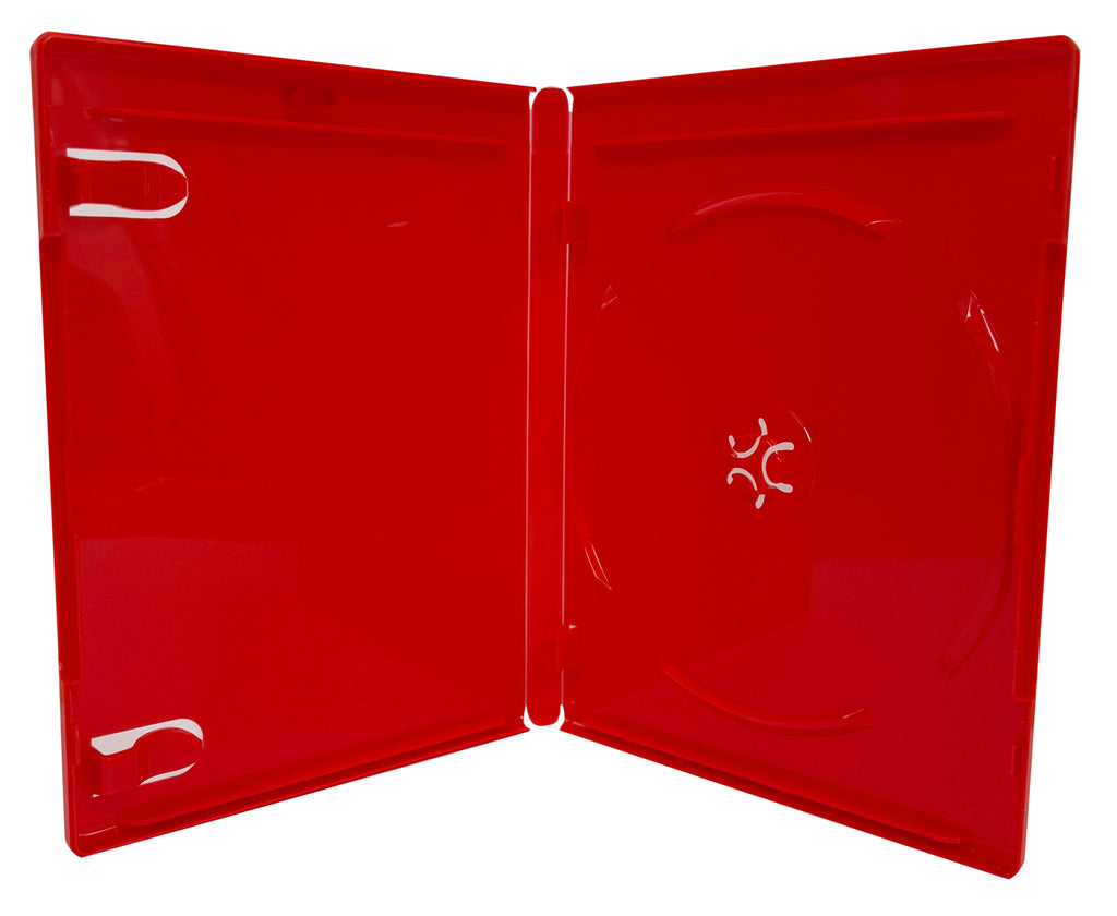 Mediaxpo Blu-ray Cases Red / 10 PREMIUM STANDARD Solid Color Blu-Ray Single Cases 12MM