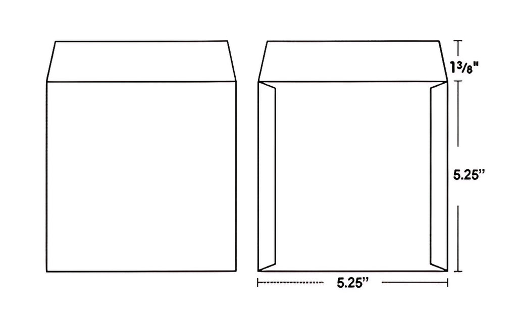 CD/DVD White Self Seal Mailers Flat Cardboard Mailers with Flap (5.25