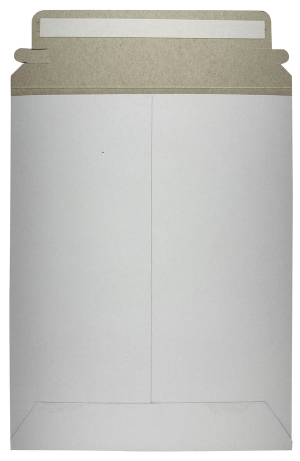 CD/DVD White Self Seal Mailers Flat Cardboard Mailers with Flap (9 x 7