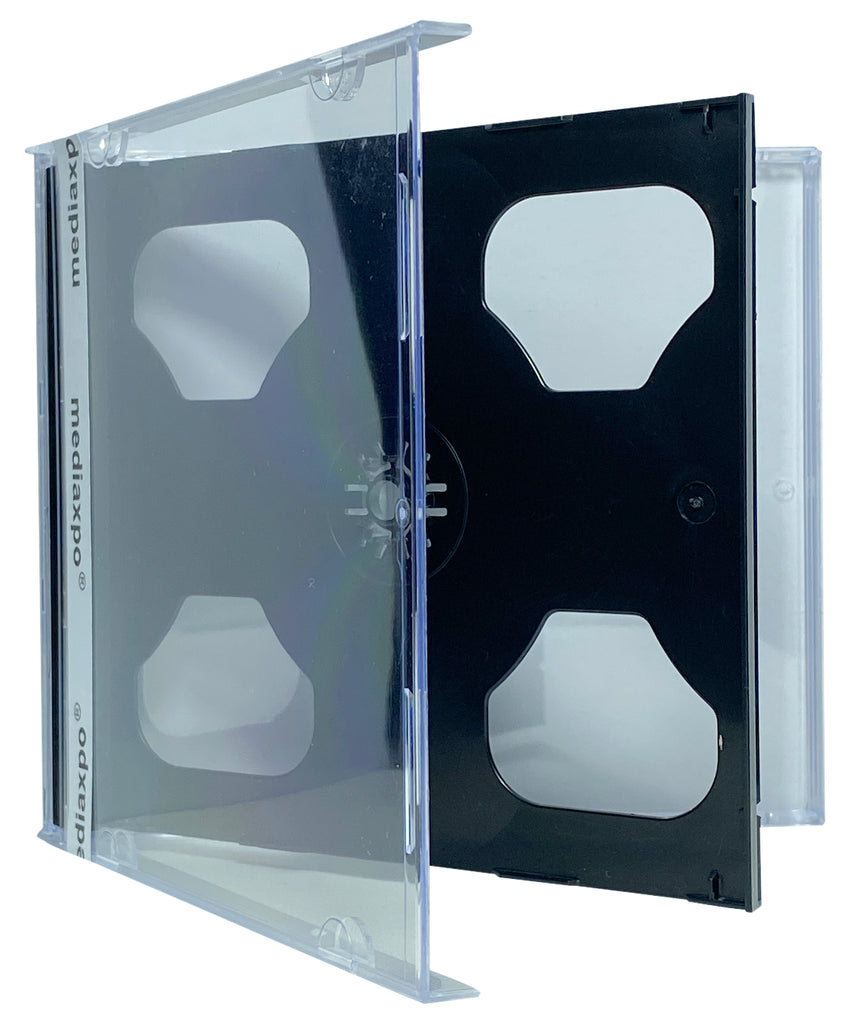 Mediaxpo CD Jewel Cases Black / 10 STANDARD Double CD Jewel Case 10.4mm