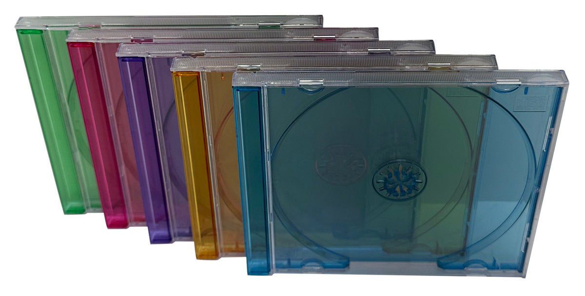STANDARD Assorted Clear Color Tray CD Jewel Case – CheckOutStore.com