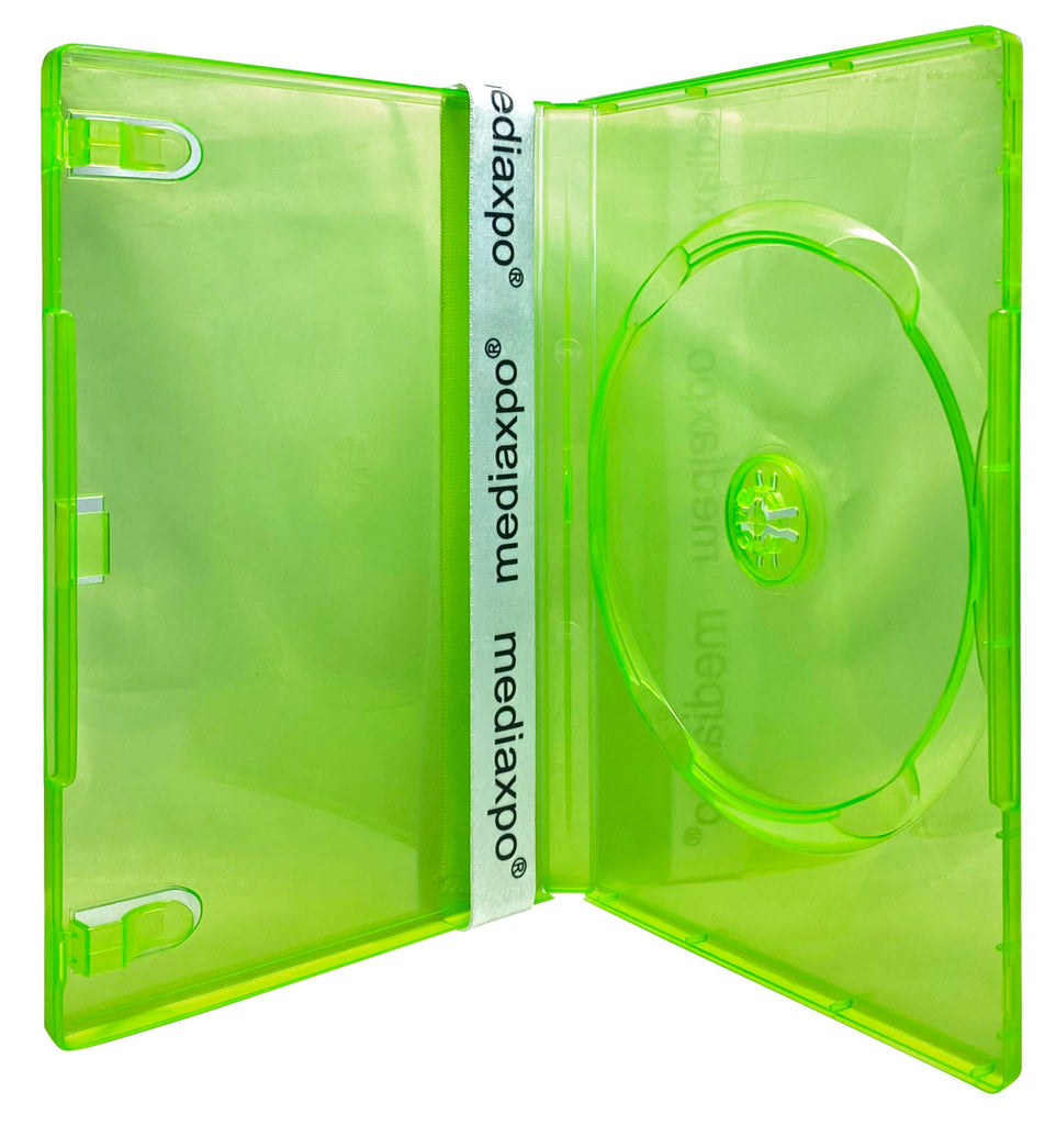 Mediaxpo Console Game Case Replacement Game Cases compatible with Clear Neon Green Xbox 360 14mm