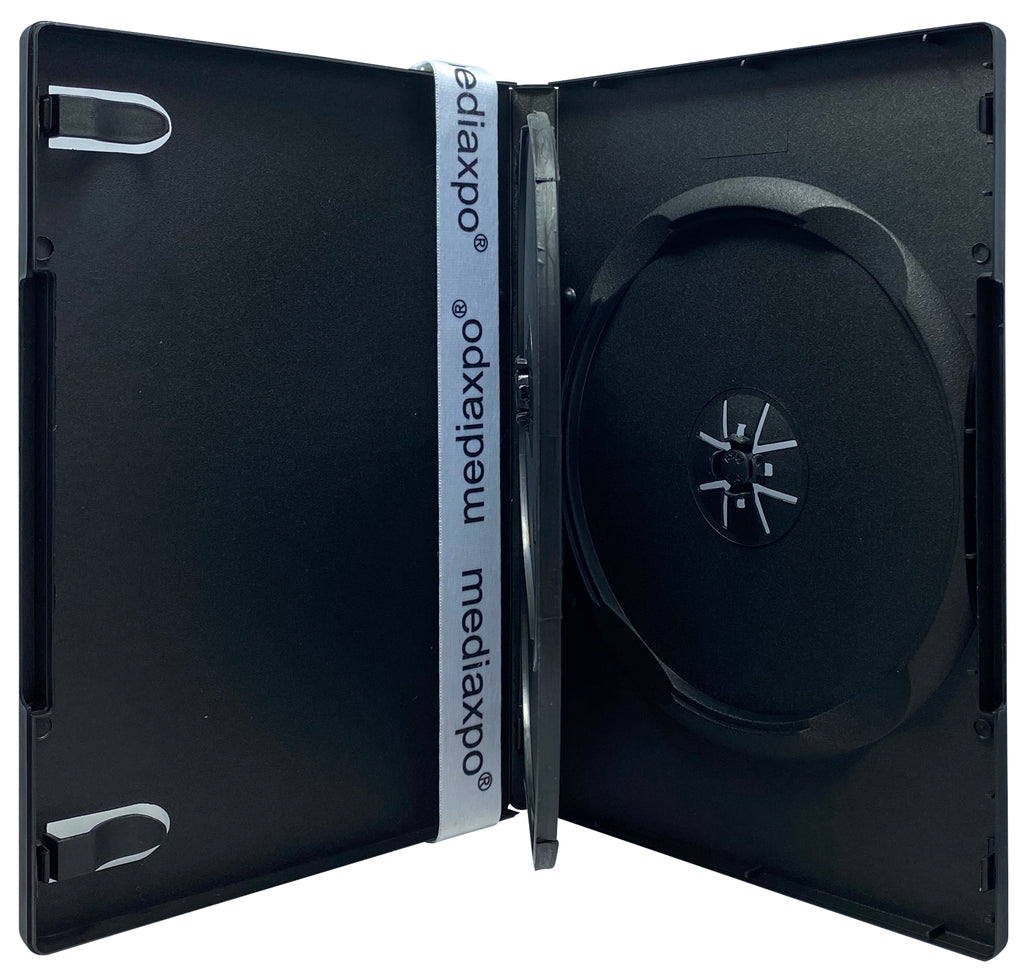 Mediaxpo DVD Cases Black / 10 STANDARD Triple 3 Disc DVD Cases