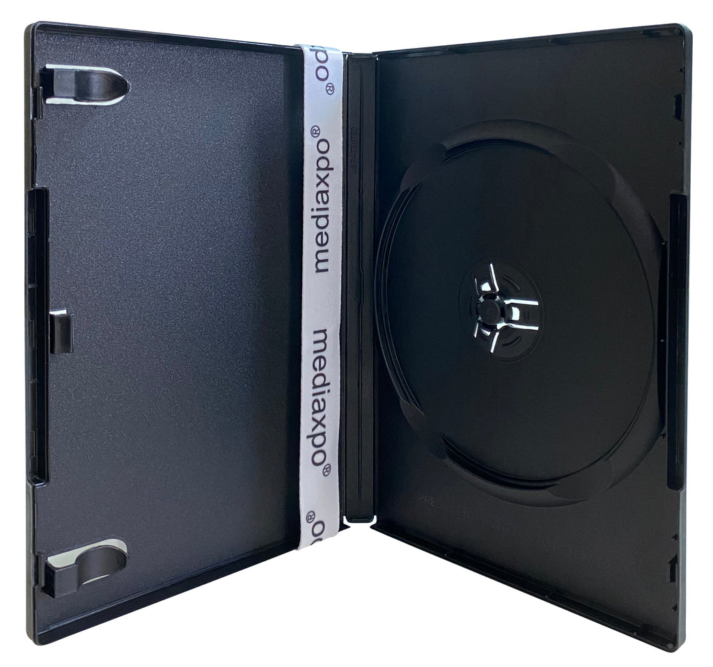 Mediaxpo DVD Cases Black / 5 PREMIUM STANDARD Single DVD Cases 14MM (100% New Material)