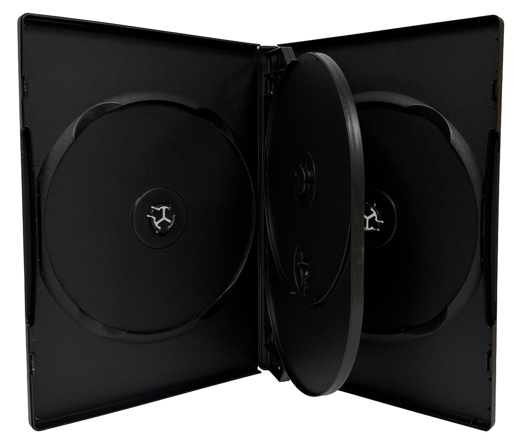 Mediaxpo DVD Cases PREMIUM STANDARD Black Quad 4 Disc DVD Cases