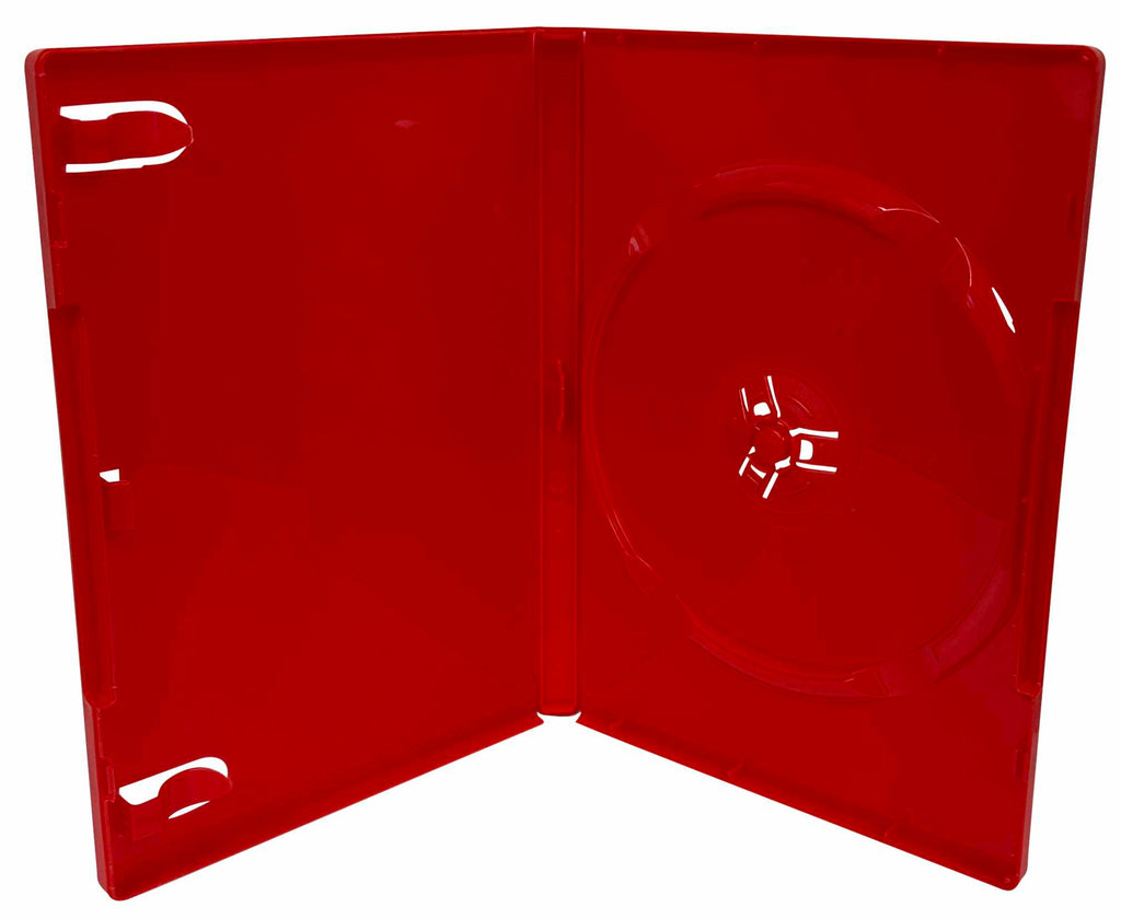 Mediaxpo DVD Cases STANDARD Solid Glossy Red Color Single DVD Cases