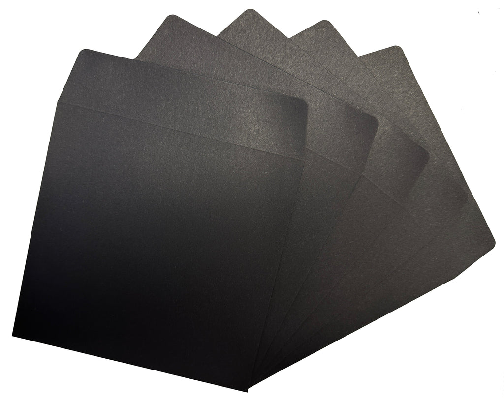 Mediaxpo Paper Sleeves Black / 100 Paper CD Sleeves with Flap (No Window)