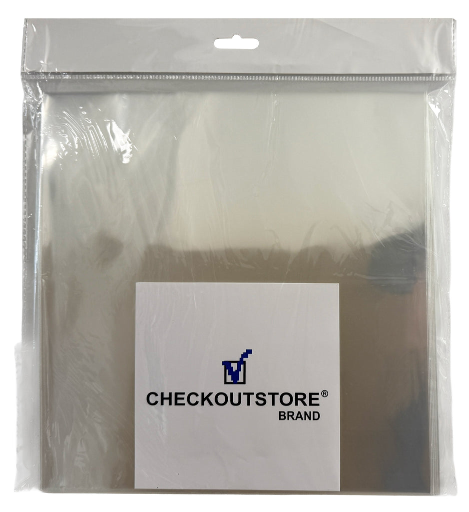 Mediaxpo Record Outer Sleeves Clear Plastic OPP for 10" Vinyl 78 RPM Record Album Covers Budget (Outer Sleeves)