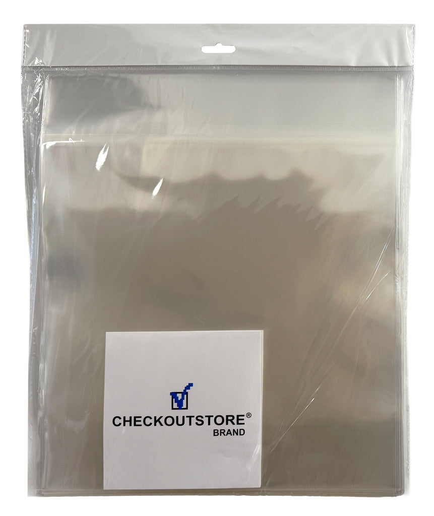 Mediaxpo Record Outer Sleeves Clear Plastic OPP with Sealable Flap for 12" LP Vinyl 33 RPM Record Album Covers (Outer Sleeves)