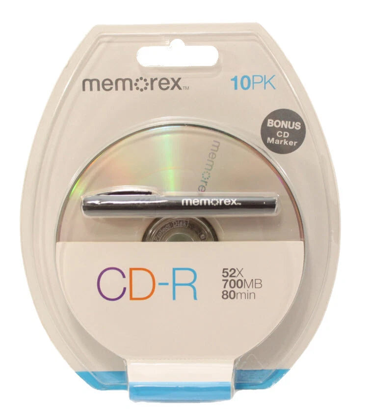 Memorex CD-R Media Memorex 52X CD-R 80min 700MB Logo on Top