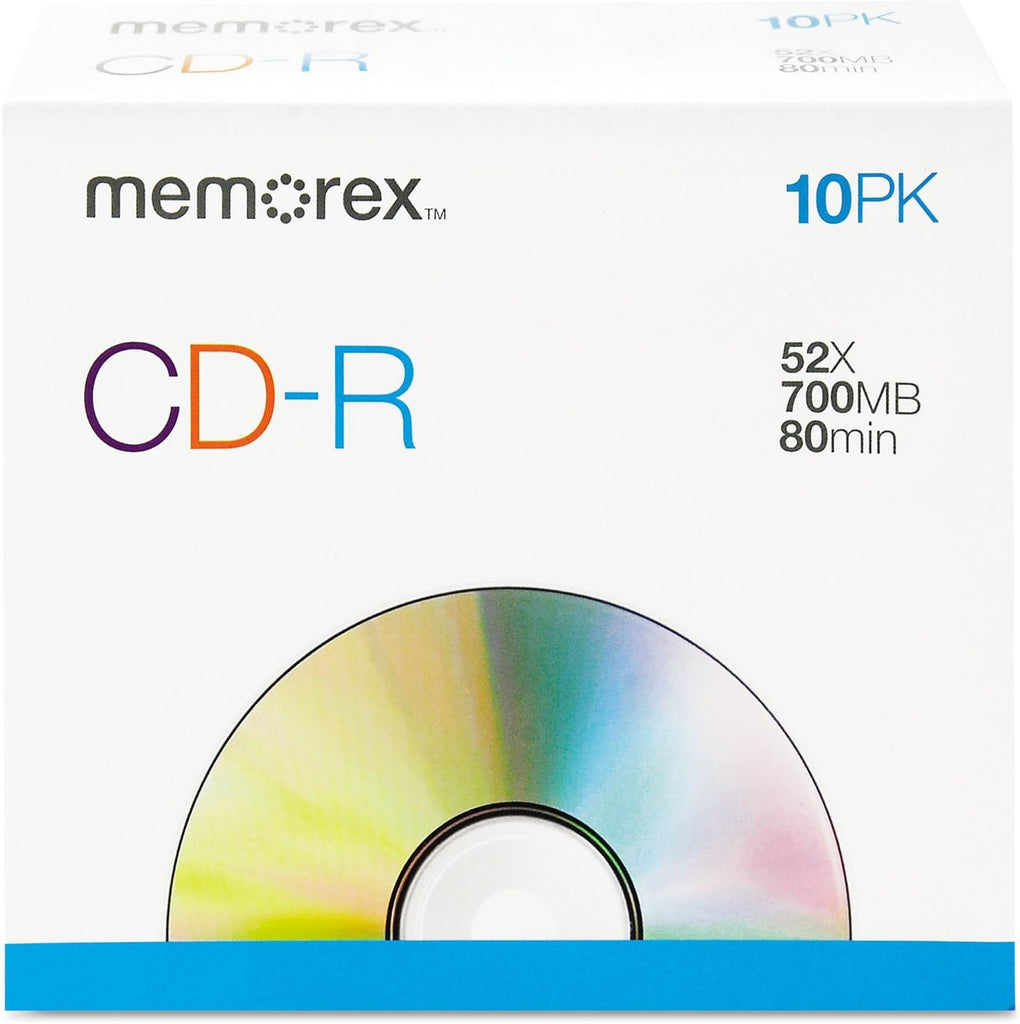 Memorex CD-R Media Memorex 52X CD-R 80min 700MB /w Slim CD Jewel Case (Logo on Top)