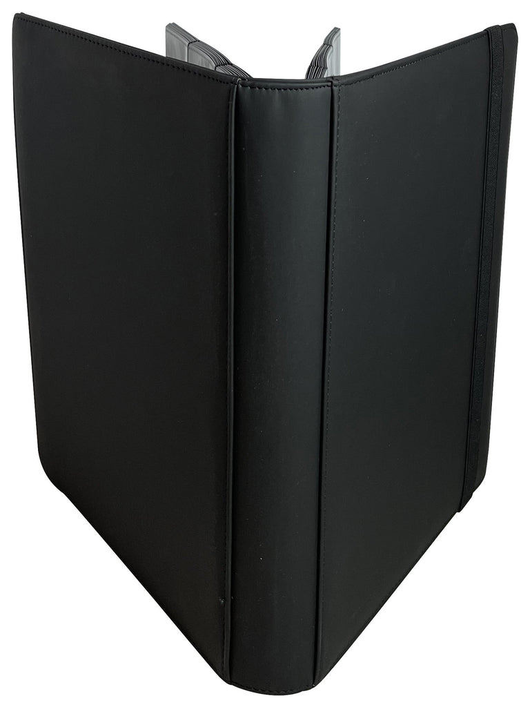 Black Leather Album /w 9 Pocket Trading Card Page Protectors (Holds 36 –  CheckOutStore.com