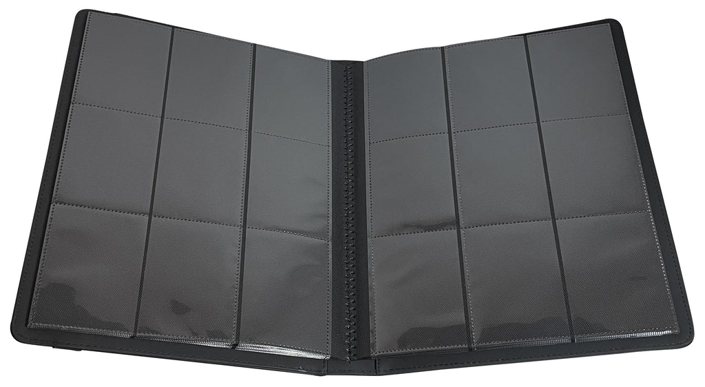 Black Leather Album /w 9 Pocket Trading Card Page Protectors (Holds 36 CheckOutStore.com Black Leather Album /w 9 Pocket Trading Card Page Protectors (Holds 36 CheckOutStore.com