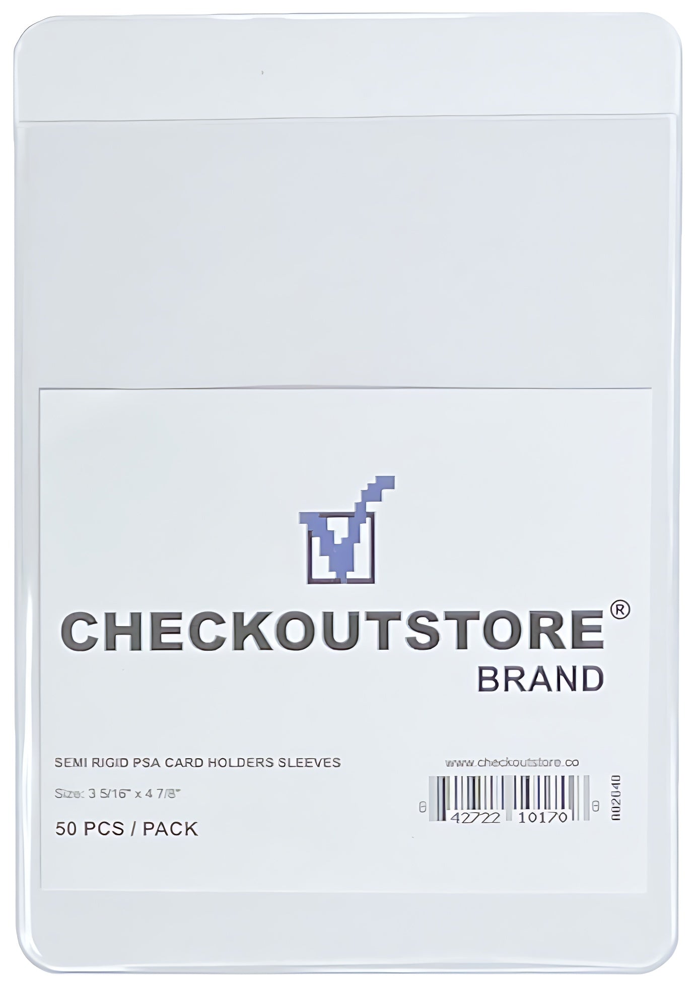 500 CheckOutStore Clear Semi Rigid Card Holders for PSA/BGS Grading (3 5/16 x 4 7/8 in)