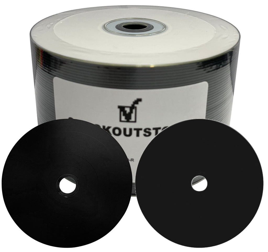 CheckOutStore 48x Black Bottom CD-R 80min 700MB Digital Vinyl Full Fac –