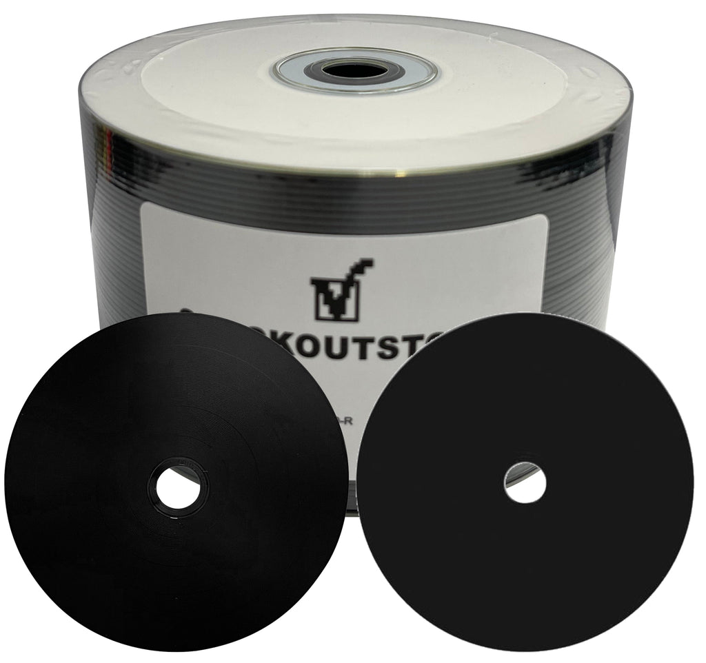 CheckOutStore CD-R Media CheckOutStore 48x Black Bottom CD-R 80min 700MB Digital Vinyl Full Face