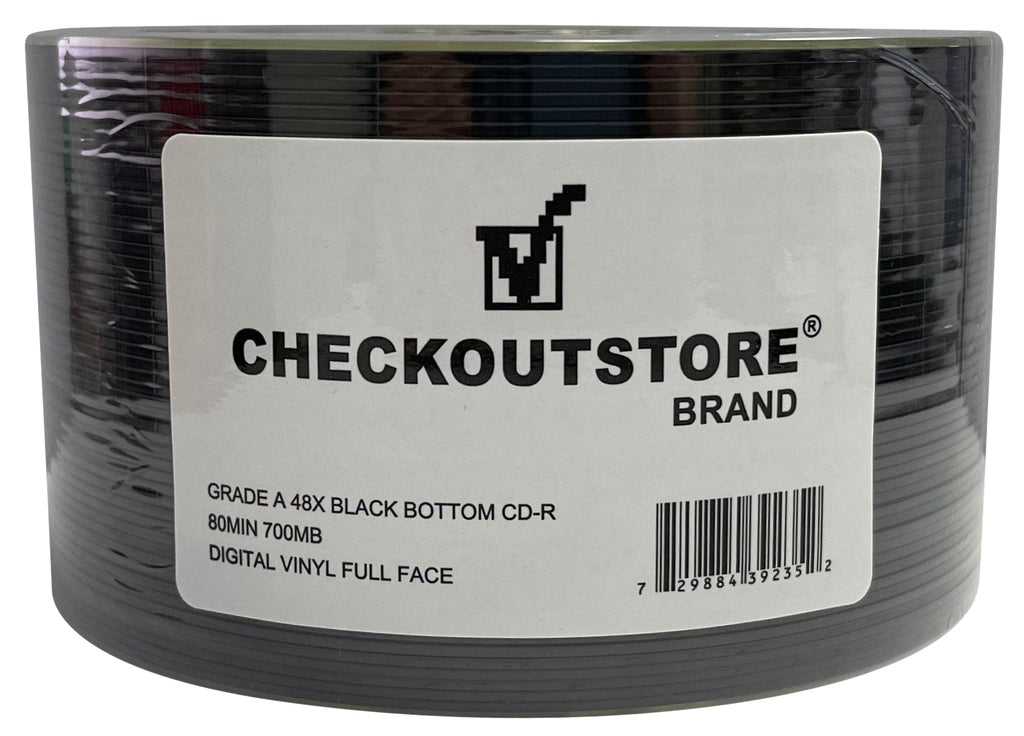 CheckOutStore 48x Black Bottom CD-R 80min 700MB Digital Vinyl Full