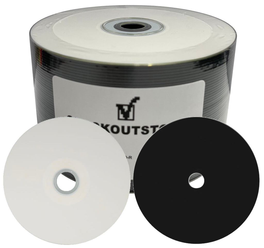 CheckOutStore CD-R Media CheckOutStore 52x Black Bottom CD-R 80min 700MB White Inkjet Hub (Shrink Wrap)