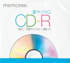 [FG-MEM2CDR] Memorex 52X CD-R 700Mb 80min, 2PK
