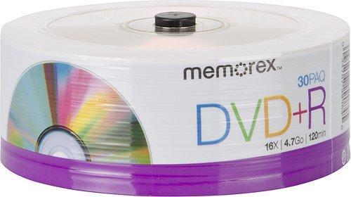 [FG-MEMPDVDR] Memorex 16X DVD+R 4.7Gb 120min, 30PK