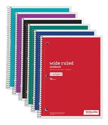 [FG-NBWS] 1 Random Color Wide Ruled Spiral Notebook