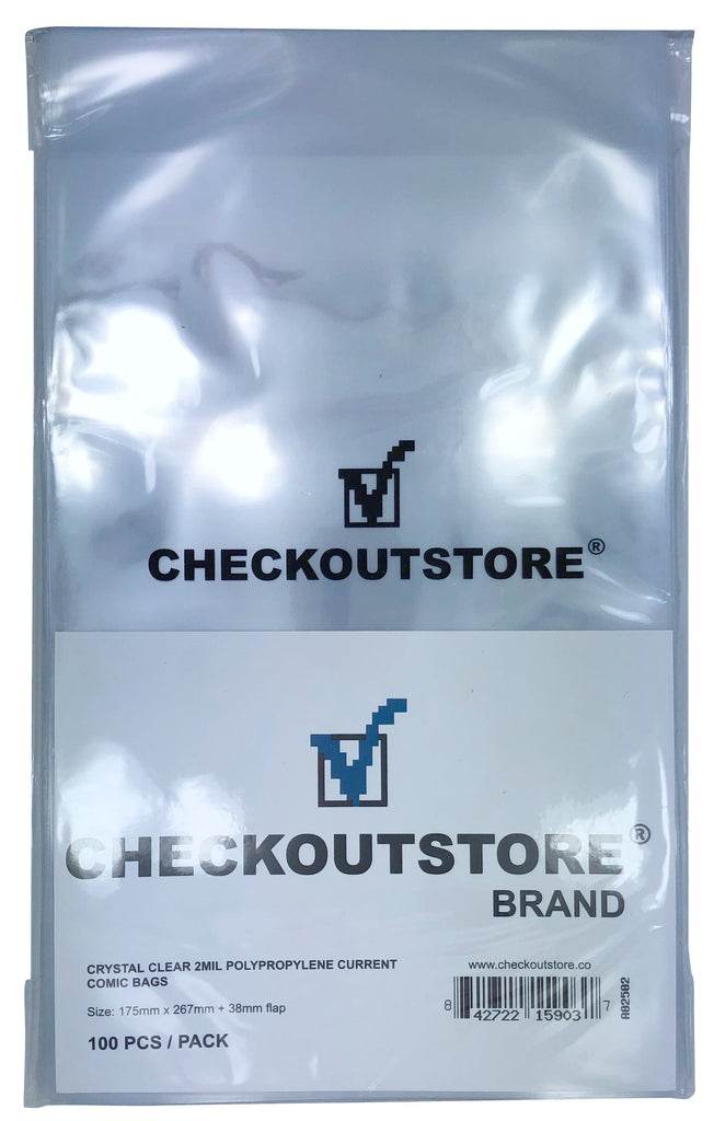 CheckOutStore Comic Supplies CheckOutStore Crystal Clear Current Age Comic Book Bags