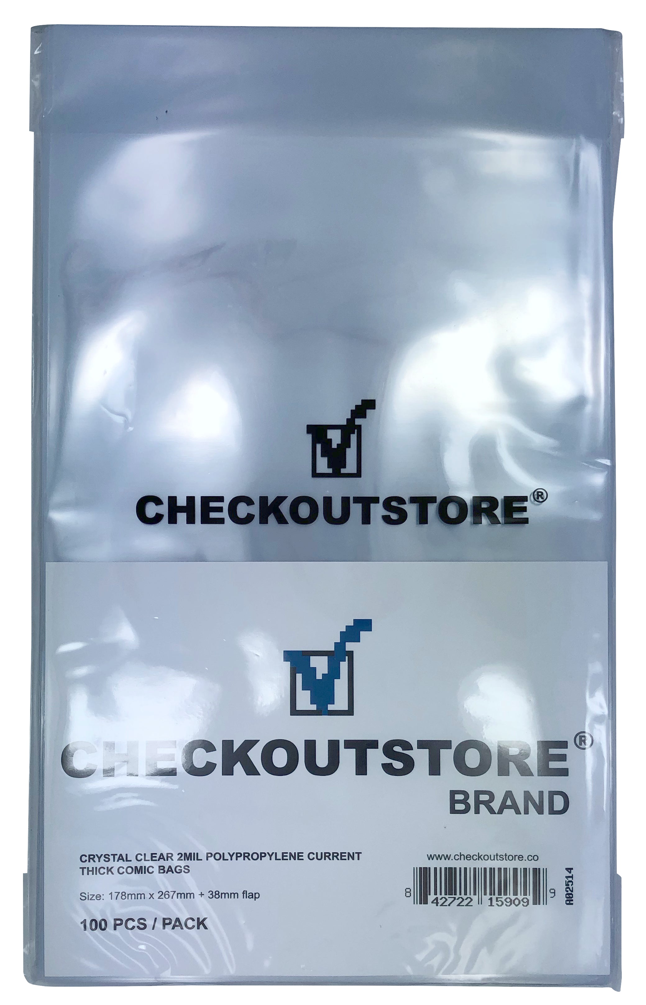 CheckOutStore Crystal Clear Silver Age Thick Comic Book Bags