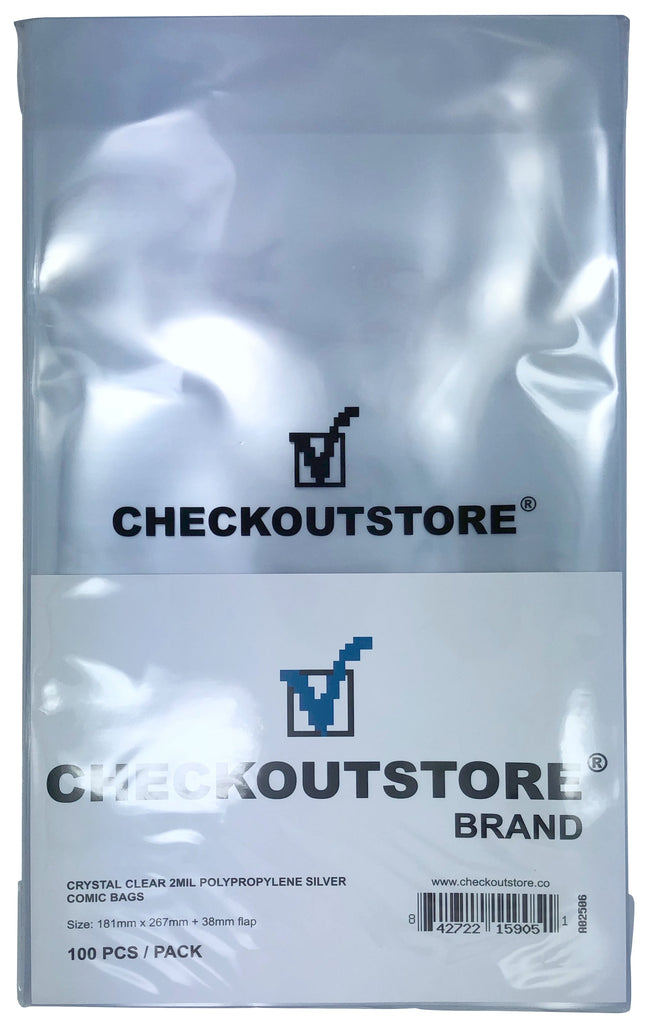 CheckOutStore Comic Supplies CheckOutStore Crystal Clear Silver Age Comic Book Bags